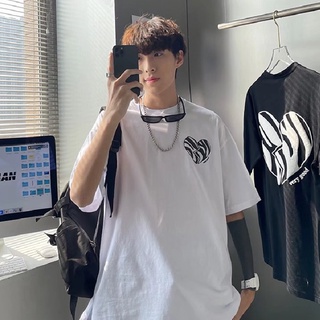 ใหม่ เสื้อยืดลําลอง แขนสั้น คอกลม พิมพ์ลายตัวอักษร ทรงหลวม สไตล์ฮิปฮอป สตรีท ฤดูร้อน สําหรับผู้ชาย ผู้หญิง【S-8XL】