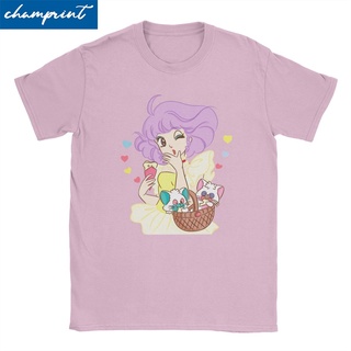 [S-5XL]เสื้อยืดลําลอง แขนสั้น พิมพ์ลายอนิเมะ Shojo Idol Creamy Mami Magical Angel น่ารัก สําหรับผู้ชาย