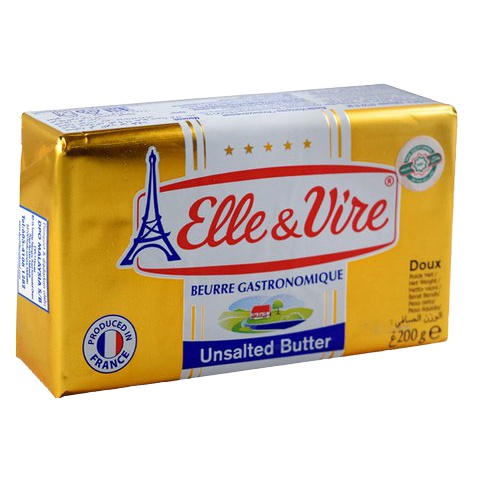 Unsalted Butter Elle & Vire 200 g