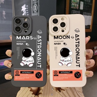 เคสโทรศัพท์มือถือ ขอบสี่เหลี่ยม ลายนักบินอวกาศ Mars Moon สําหรับ Infinix Hot 12i 10S 11 10 Play 11S 10i Smart 6 HD X6511 X657B X6512 Note 12 G96