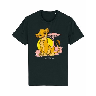 เสื้อยืด พิมพ์ลาย Amine Funny Tees The Lion King Simba สีพาสเทล สําหรับผู้ชาย