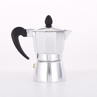 (รุ่นใหม่) หม้อต้มกาแฟสด  มอคค่าพอท (MOKA POT) อลูมิเนียม 3 ถ้วย