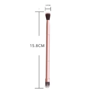 E084 Eye Shadow Brush แปรงแต่งหน้าแบบสองหัวสําหรับแต่งแป้งผสมรองพื้นอายแชโดว์