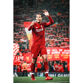 โปสเตอร์ ฟาน ไดจ์ค Poster van Dijk  Liverpool ลิเวอร์พูล The Kop YNWA รูปภาพ รูปถ่าย ตกแต่งผนัง ฟุตบอล Football