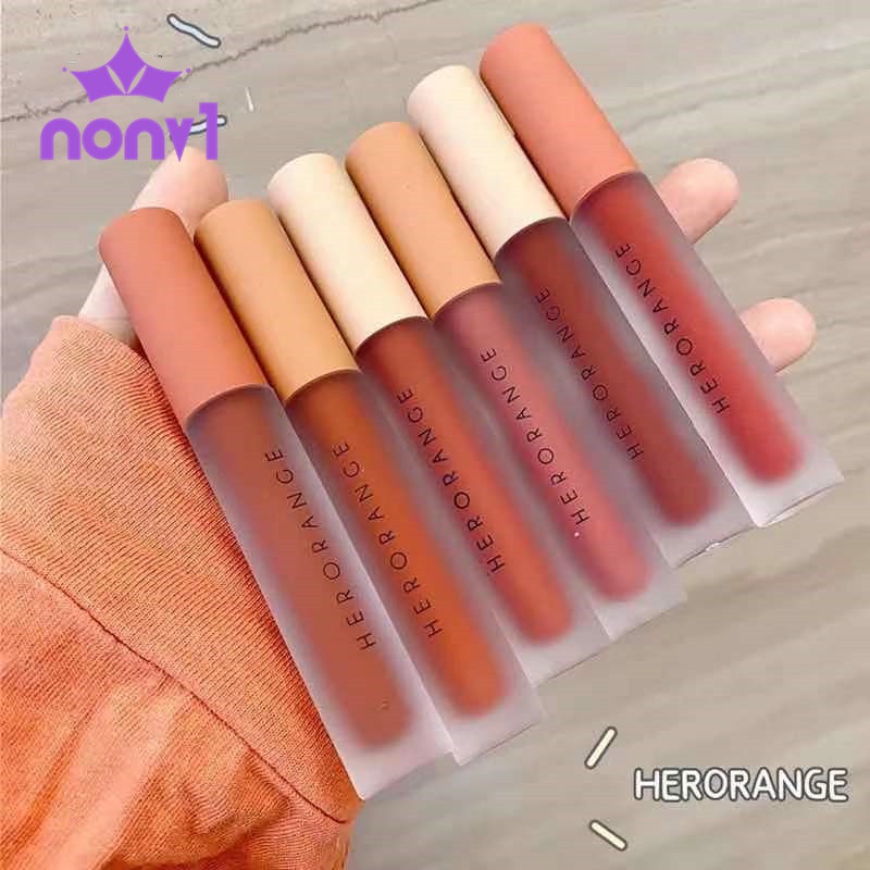 ลิปจูบไม่หลุด ลิปสติก สีเเดงอิฐ สีสวย แบบกันน้ำ Lipstick # ติดทนนาน