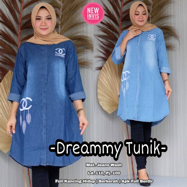 ขาย DREAMMY ท็อปส์ซูผู้หญิง TUNIC ORIGINAL JEANS MATERIAL HQ QUALITY Ld 110 PB 100