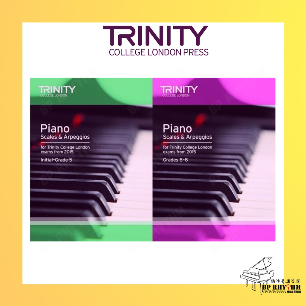 Trinity Piano Scales & Arpeggios from 2015, Initial-Grade 5 & Grade 6-8