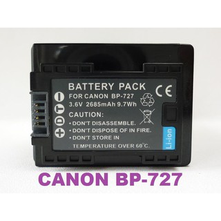 แบตเตอร์รี่กล้อง Canon Camcorders Battery รุ่น BP727