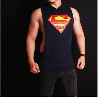 เสื้อกล้าม ลาย Superman สีดํา และสีกรมท่า สําหรับผู้ชาย