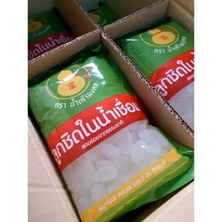 ลูกชิดสดในน้ำเชื่อม 1กิโลกรัม ตราน้ำเต้ามงคล เกรดพรีเมียม พร้อมรับประทาน