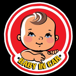 จุ๊บติดกระจก สติกเกอร์ Child in Car สติกเกอร์ในรถมีเด็ก BABY IN CAR AA32