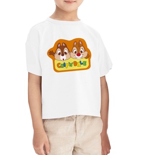 เสื้อยืดคอกลม แขนสั้น พิมพ์ลาย Friends Tees Chip N Dale แฟชั่นสําหรับเด็ก