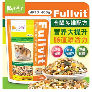 อาหารหนูแฮมเตอร์ jolly 400g fullvit สูตรผลไม้รวมและเสริมวิตามิน