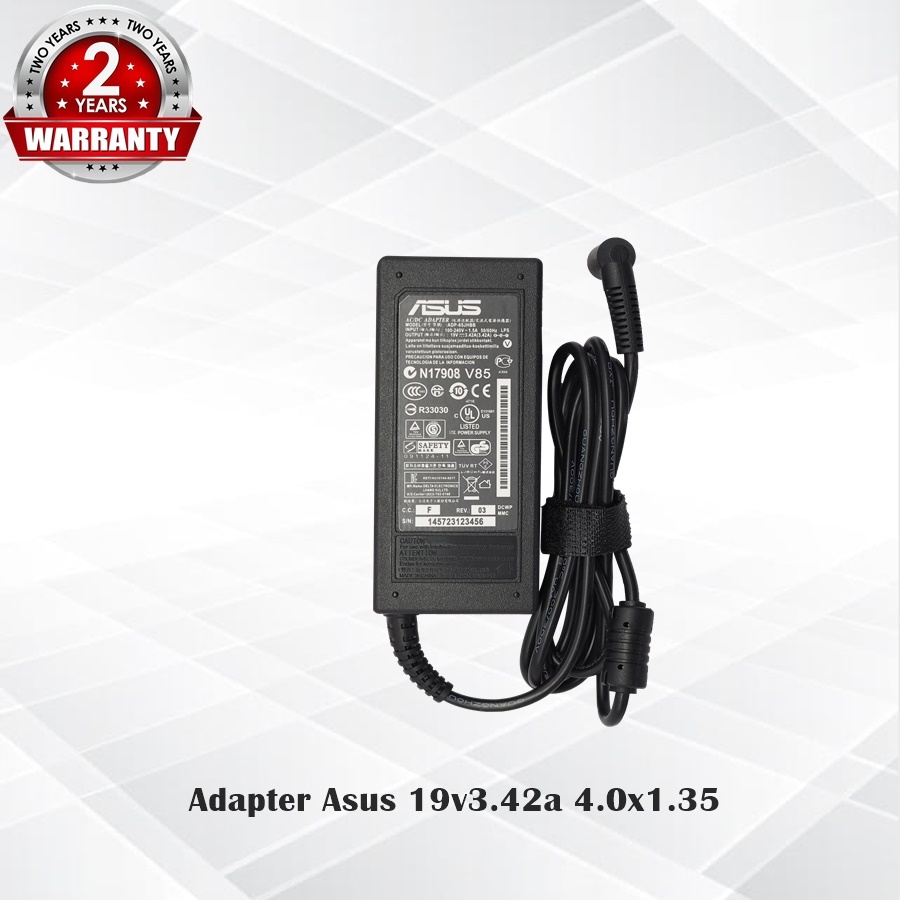 Adapter Asus 19v3.42a *4.0x1.35* / อะแดปเตอร์ เอซุส 19v 3.42a หัว *4.0x1.35* แถมฟรีสายไฟ AC *ประกัน 2 ปี