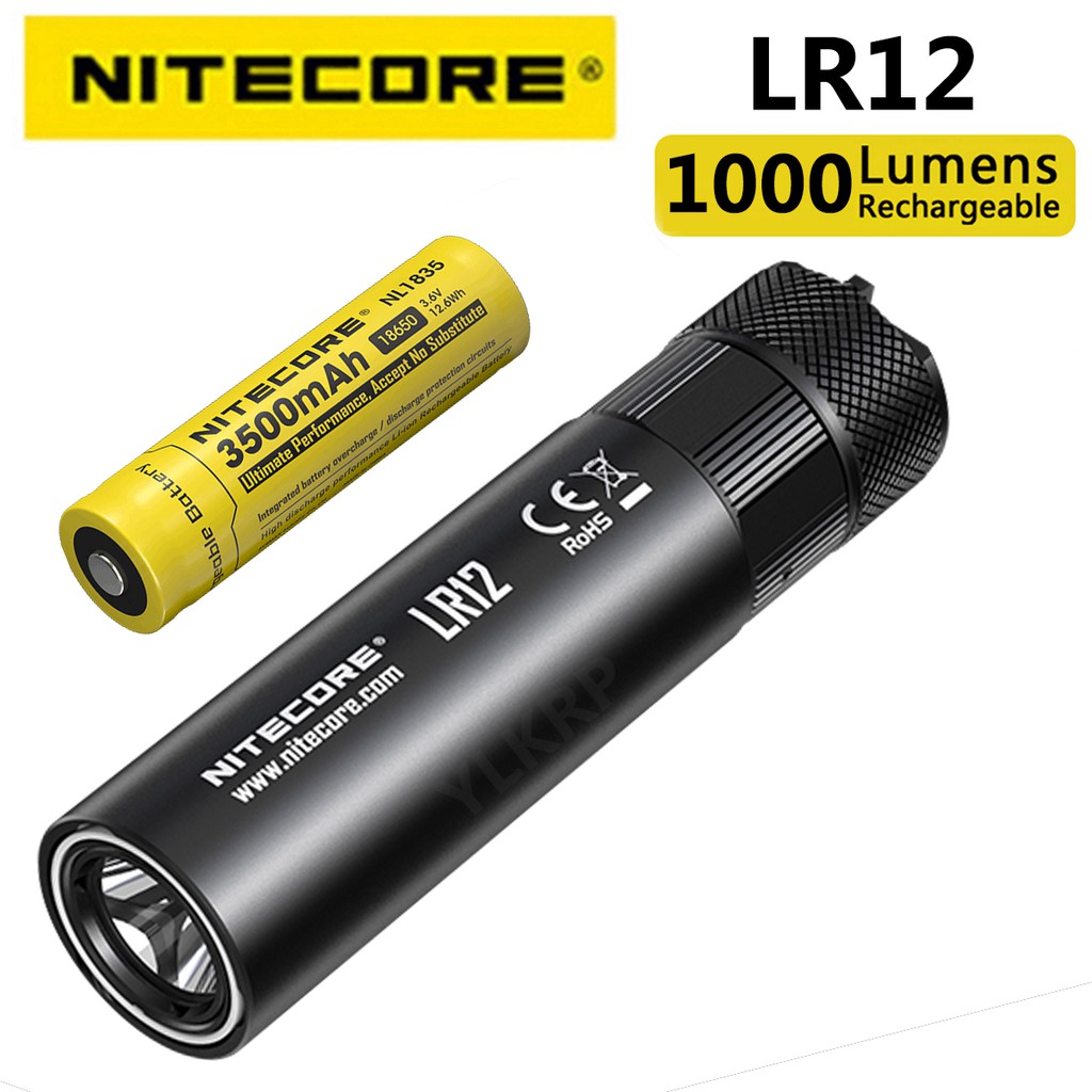 NITECORE LR12 1000 lumens, using CREE XP-L HD V6LED flashlight camp ...