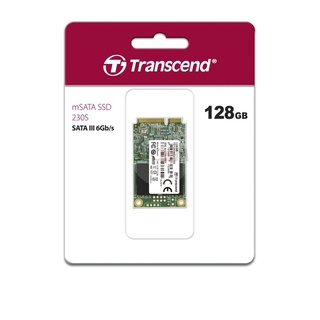 Transcend mSATA SSD : 128 GB (R max 550 MB/s / W max 400 MB/s) รับประกัน 3 ปี - มีใบกำกับภาษี-TS128GMSA230S