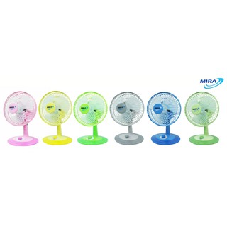 พัดลมตั้งโต๊ะ 8 นิ้ว คละสี มิร่า M-28 Table fan 8 inches assorted colors Mira 28