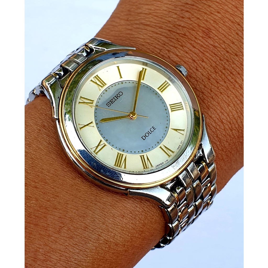 นาฬิกาข้อมือ Seiko Dolce Mother Pearl V181-0A00 Quartz Japan Watch