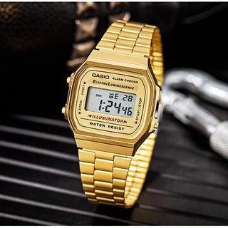 แหล่งขายและราคา(แท้ 100% ประกัน CMG) Casio นาฬิกา รุ่น A168WG-9W  นาฬิกาเรือนทอง สไตล์วินเทจสุดฮิต ของแท้ ประกันศูนย์ CMG 1 ปีอาจถูกใจคุณ