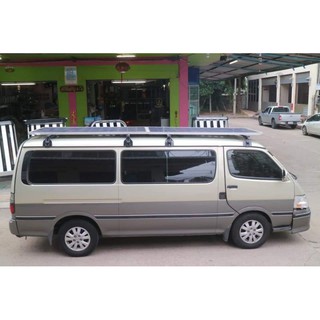 ชุดคานแร็คหลังคารถตู้ Toyota hiace หัวจรวด 2 คาน