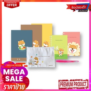 ดับเบิ้ลเอ ชุดสมุดพร้อมกระเป๋าใบเล็ก คละลายDouble A Gift Set Note Book &amp; Small Bag Assorted Color