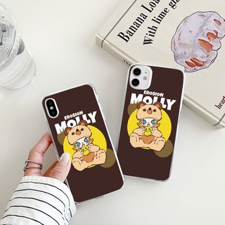 MOLLY เคสไอโฟน 13 promax 8 พลัส iPhone 11 12 tide play cute 7 8 plus se2020  14 pro max phone case Xr Xs X max เคส นิ่ม