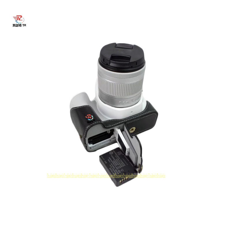 เคสหนัง pu สําหรับกล้อง Canon EOS 200D Mark ii EOS 200Dii พร้อมสายคล้องมือ