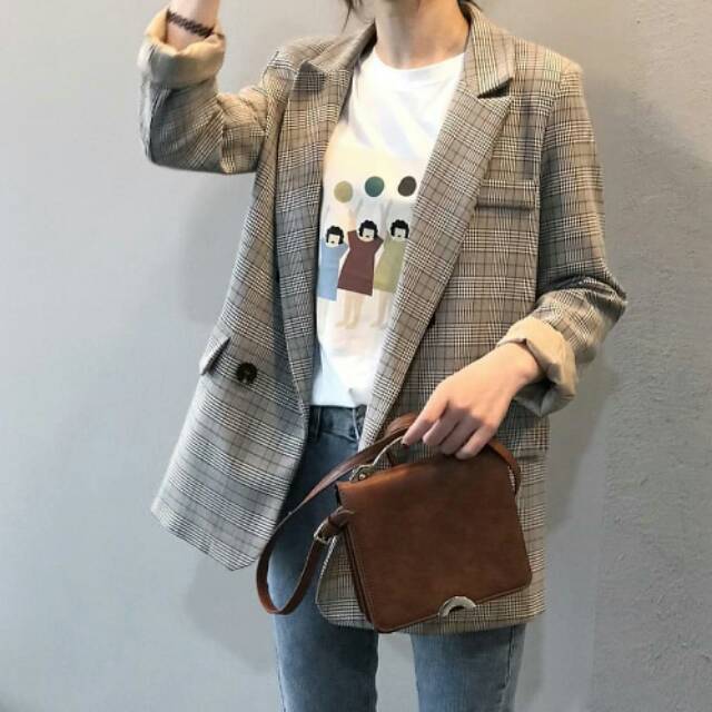 Jhonson Blazer / tartan Blazer / เบลเซอร์ลายตารางหมากรุก / เบลเซอร์ผู้หญิง