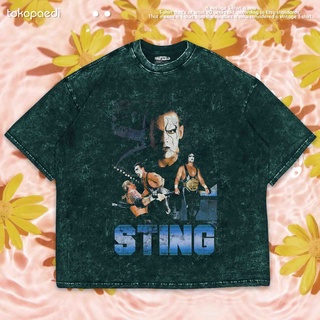 เสื้อยืด พิมพ์ลาย Wwe SMACKDOWN STING WASHED OVERSIZE (เสื้อยืด โอเวอร์ไซซ์) | 001 | Unisex