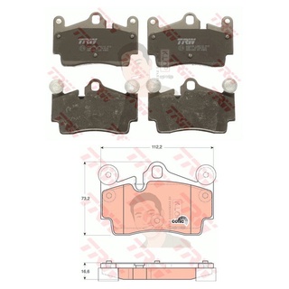 GDB1653 ผ้าเบรค-หลัง(TRW) (เนื้อผ้า COTEC) PORSCHE CAYENNE (955) Tdi, S,Turbo 02-10