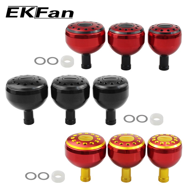 Ekfan รอกตกปลาลูกบิด 32/35/38 มม.CNC อลูมิเนียมวัสดุสําหรับ Daiwa Shimano DIY FIT Spinning Baitcasting ตกปลา reel อะไหล่