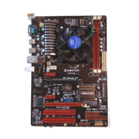 CPU i5-i3+พัดลม + เมนบอร์ด Mainboard Biostar TP75 (LGA1155) DDR 3 รองรับ Core i Gen.2-3 สินค้าคุณภาพ สวยทุกบอร์ด ส่งไว
