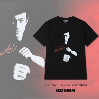 เสื้อยืดผ้าฝ้ายพิมพ์ลาย✓♦✐Little Downey Iron Man Avengers 2 วรรคเดียวกัน Bruce Lee DJ bruce เสื้อยืดกึ่งแขนสั้นผู้ชาย cl