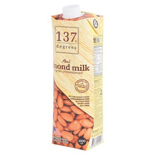 137 Degrees UHT Almond Milk Unsweetened 1000 ml. 137 ดีกรี นมอัลมอนด์ ยูเอชที ไม่หวาน 1000 มล.
