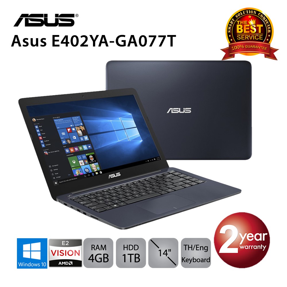 [โค้ด SOCIAL1605 ลด 20%*] Asus E402YA-GA077T AMD E2-7015/4GB/1TB/14.0/Win10 (Dark Blue)