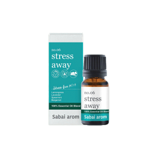 SabaiArom No.6 Stress Away Essential Oils Blend สบายอารมณ์ น้ำมันหอมระเหย กลิ่นสเตรสอะเวย์ เพื่อผ่อนคลายความเครียด