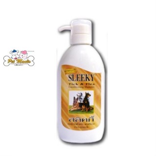 SLEEKYสลิคกี้แชมพูสำหรับสุนัขขนสั้นป้องกันเห็บหมัด 600 CC.