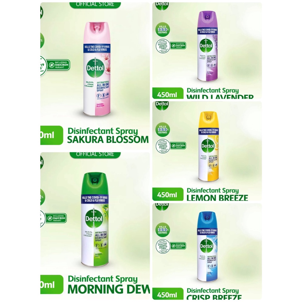 Dettol Spray เดทตอลสเปรย์ นำเข้า ฆ่าเชื้อโควิดได้ 450ml