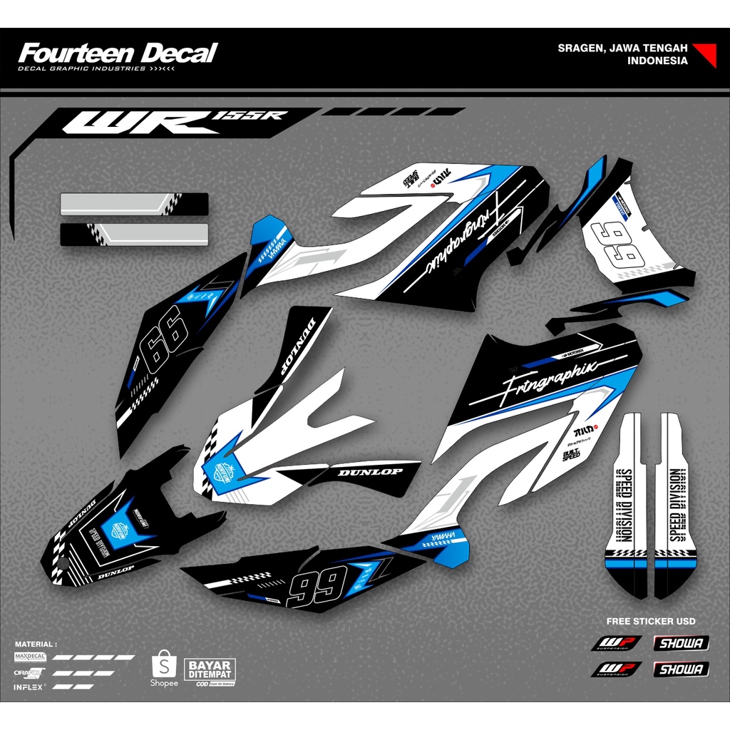 รูปลอก wr 155 - สติ๊กเกอร์ yamaha wr 155 4 มอเตอร์ DECAL