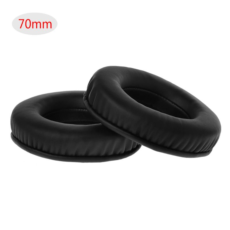 Charmantcc โฟมนุ่ม 2 ชิ้นแผ่นรองหูฟังฝาครอบรอบหูฟัง Holster Earpads สีดํา