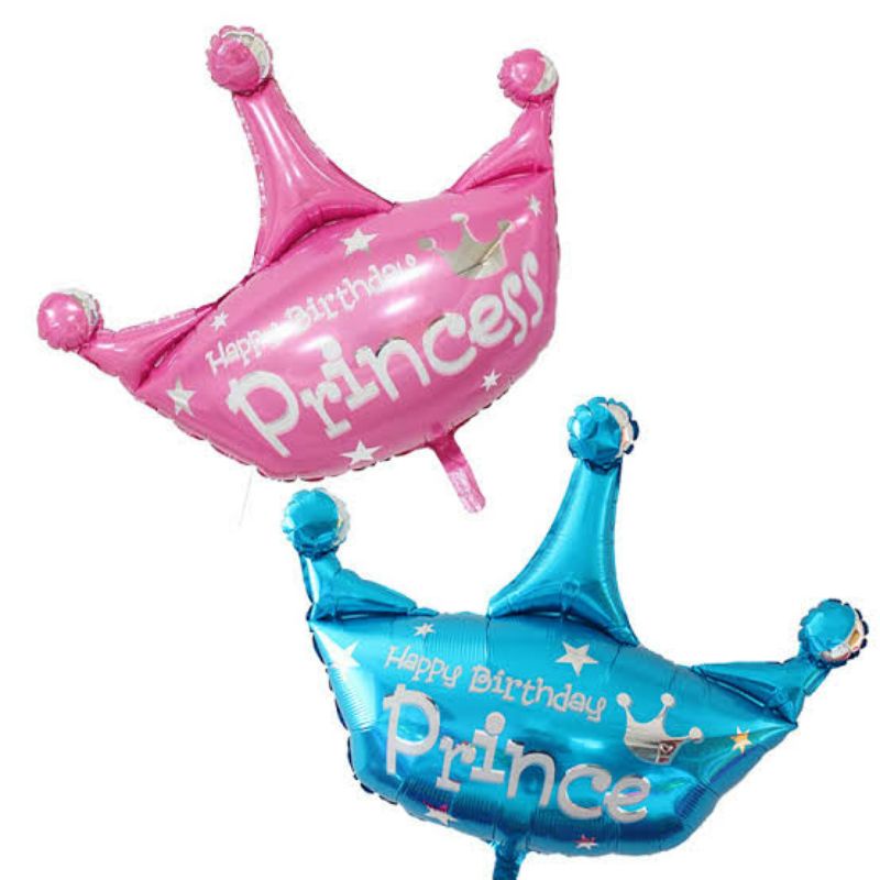 PRINCE/PRINCESS CROWN FOIL BALLOONS