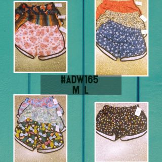 กางเกงขาสั้นผู้หญิง ADW165 กางเกงบ๊อกเซอร์ผู้หญิง ผ้าเบาสบายแห้งเร็ว มีเชือก  พร้อมส่ง[COD] #flashdaily