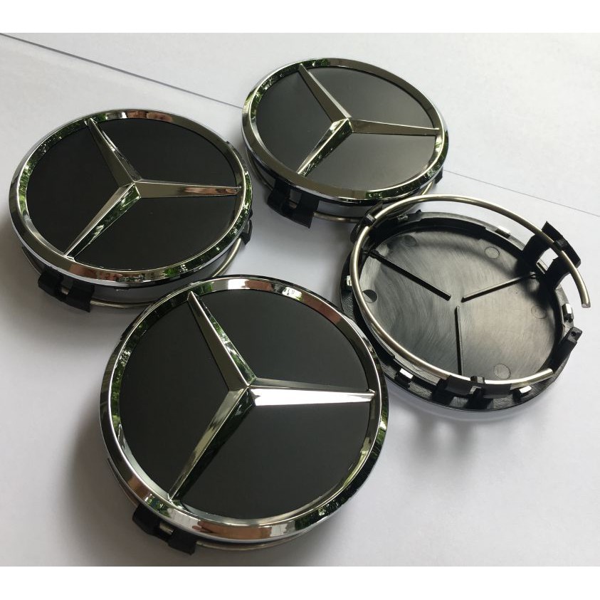 ส่งจากไทย พร้อมส่ง ดำด้าน NEW 4 ฝา ฝาครอบ Mercedes Benz เบนซ์ AMG ฝาครอบล้อ กลางแม็ก ฝาครอบดุมล้อ ดุมแม็ก ฝาล้อ ฝาแม็ก