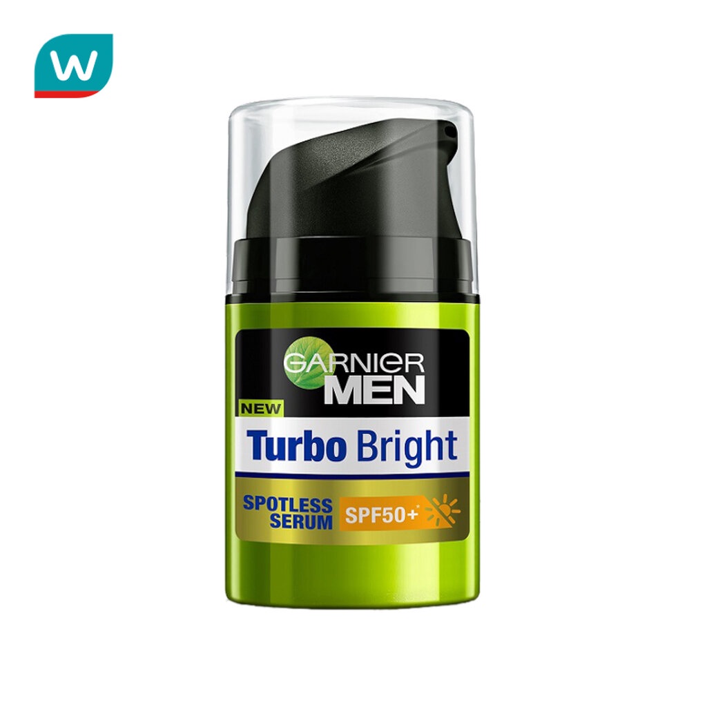Garnier การ์นิเย่ เมน เซรั่ม เทอร์โบ ไบรท์ สปอตเลส เอสพีเอฟ 50+ 40 มล.