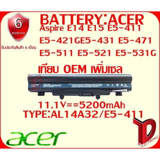 BATTERY:ACER AL14A32 เทียบ OEM ใช้ได้กับรุ่น E14 E15 E5-411 …