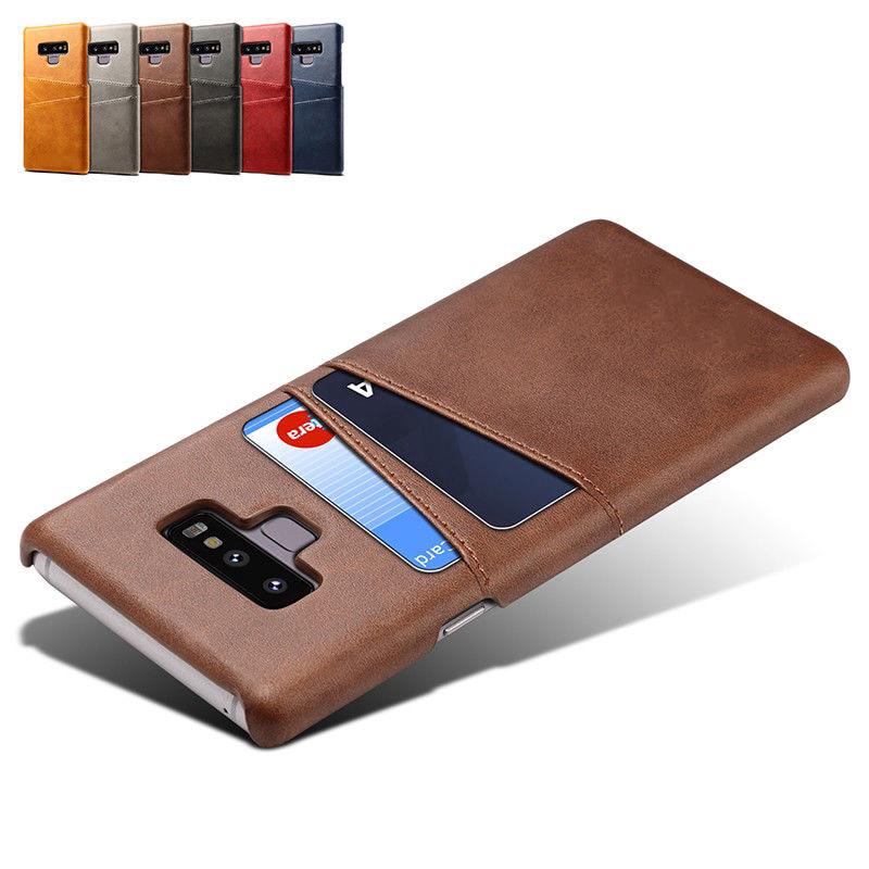 Samsung S20Ultar S20 S10 Plus S9 S8 Plus S10e Samsnug Note10 Pro Note 9 Note8 Hybrid PU Leather Hard PC Card Holder Back Cover