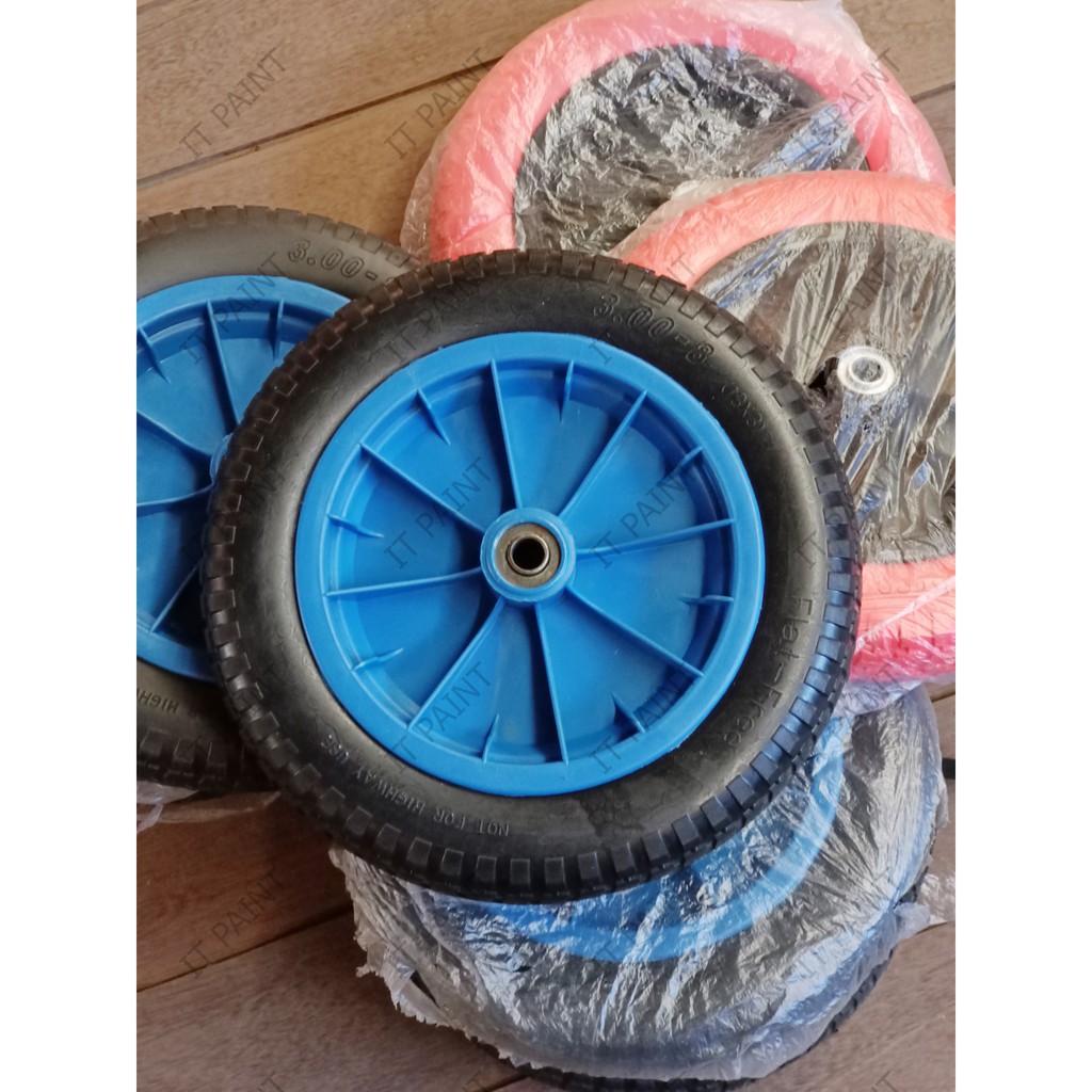 Wheelbarrow Wheel Barrow Tyre Nylon PU (ขนาด: 13")/Kereta Sorang Tayar Mati/鸡公车的轮
