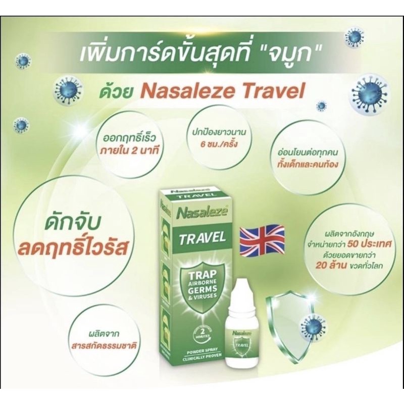 Nasaleze Travel สเปรย์พ่นจมูกป้องกันไวรัส