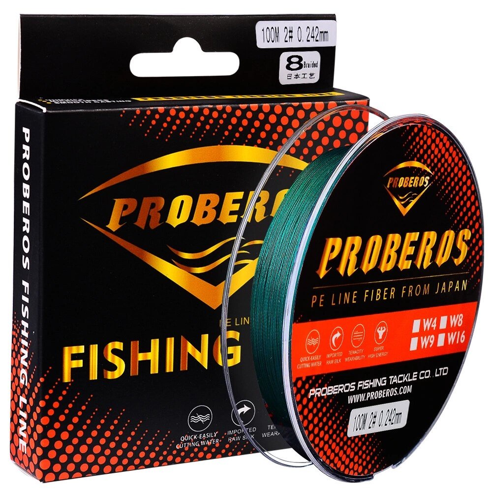 PROBEROS Fishing Lines 300M-500M-1000M Multifilament PE Line Braided  Fishing Line 4 stand 6-100LB