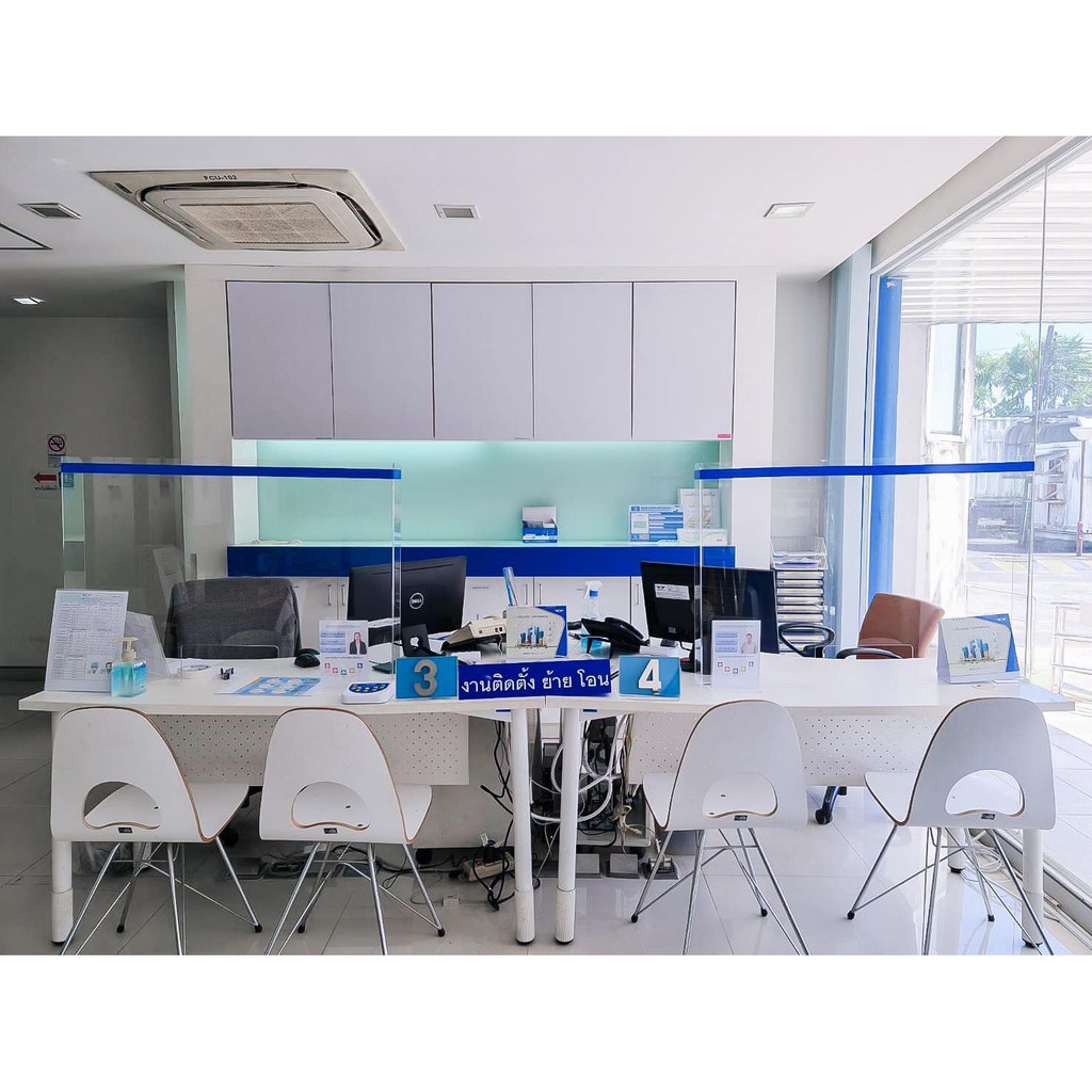 ฉากกั้นอะคริลิคใส ความหนา 3 มม. ขนาด100X80X10ซม. - รูปที่ 4